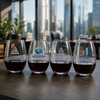 Engraved 15oz Stemless Wine Glasses