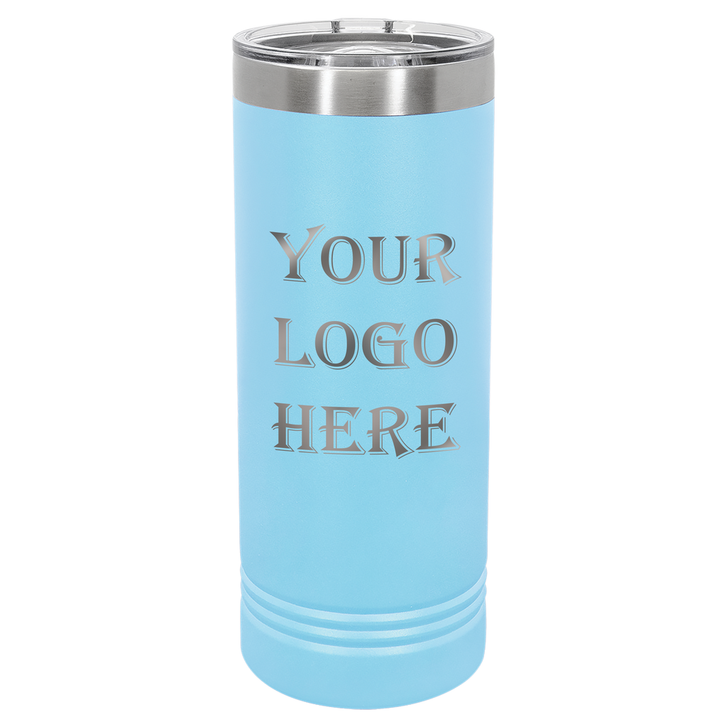 light blue tumbler