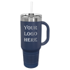 navy blue travel mug