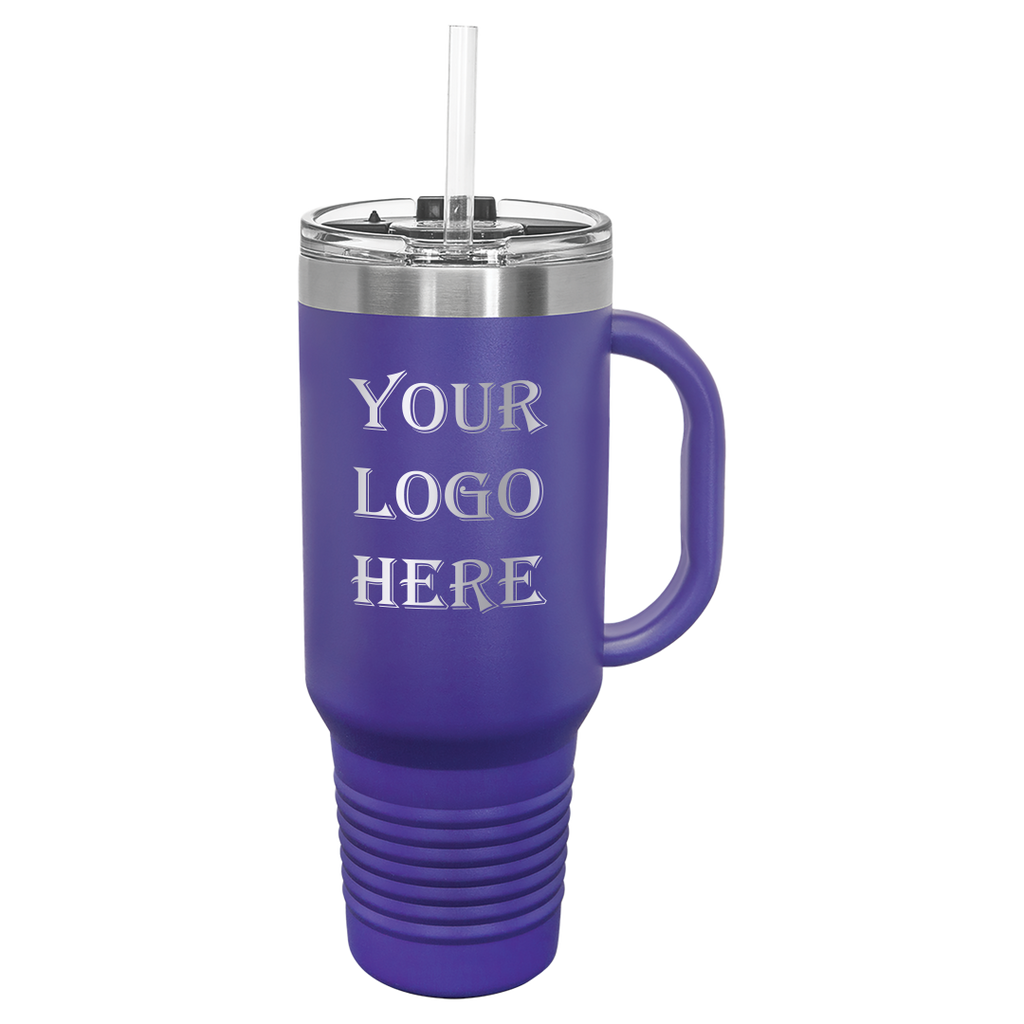 purple travel mug