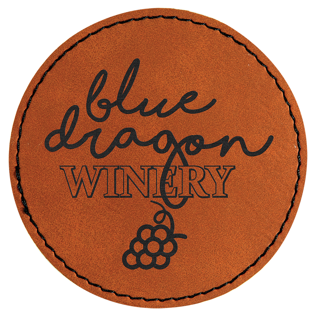 rawhide round leatherette coaster