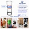 Custom Engraved or UV Printed, 2oz Shooter Glass Bulk Promotional Item