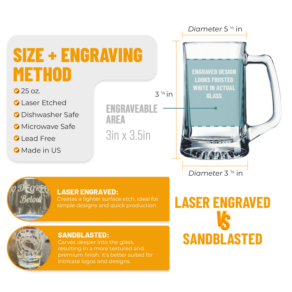 25oz Beer Mug w/ Exclusive Bulk Wholesale Pricing