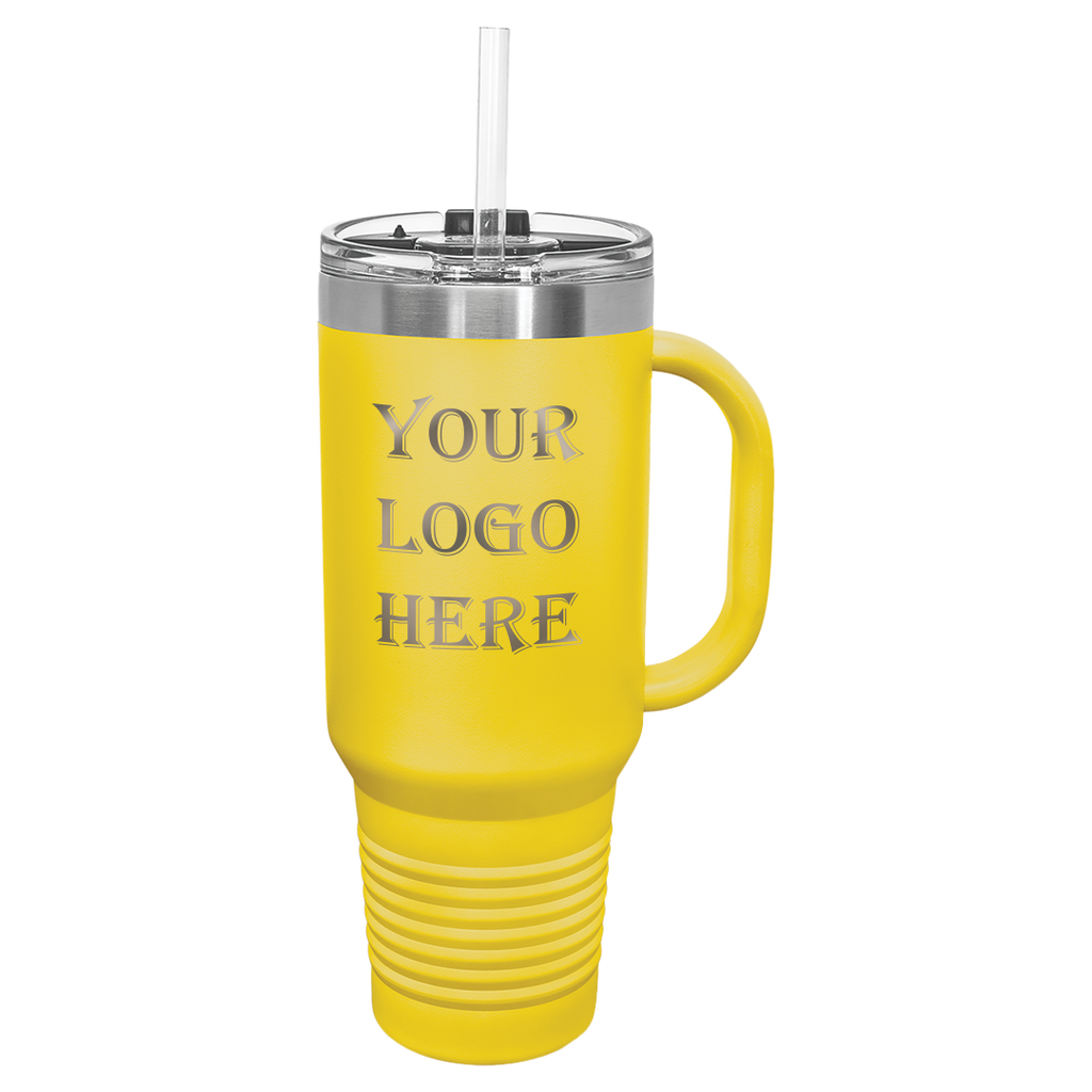 yellow travel mug
