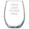 your logo here stemless wine glass