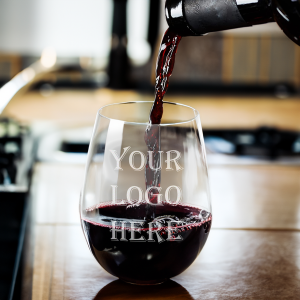 Engraved 15oz Stemless Wine Glasses
