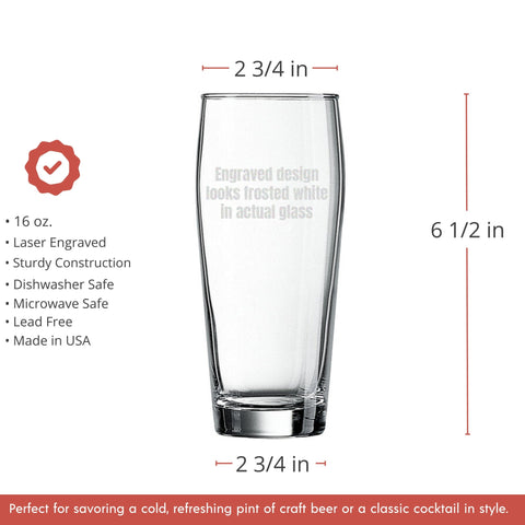 16oz Willi Becher Glass w/ Exclusive Bulk Wholesale Pricing