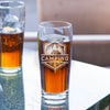 engraved beer glass